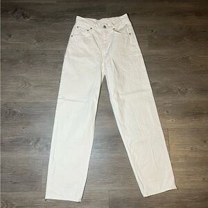 Mother Snacks 100% Cotton Denim Jean High-Waist Double Stack Natural Ankle 24